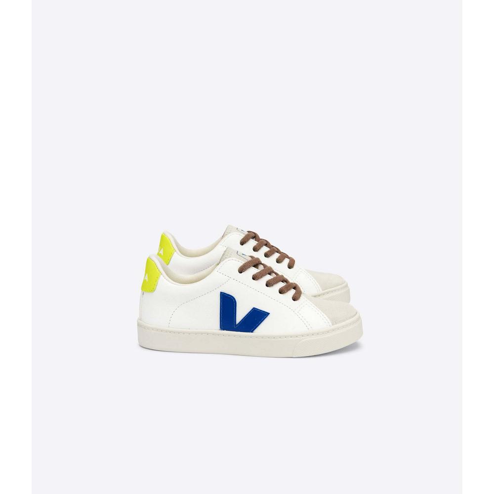 Veja ESPLAR LACES CHROMEFREE Cipő Gyerek White/Blue | HU 733ILH